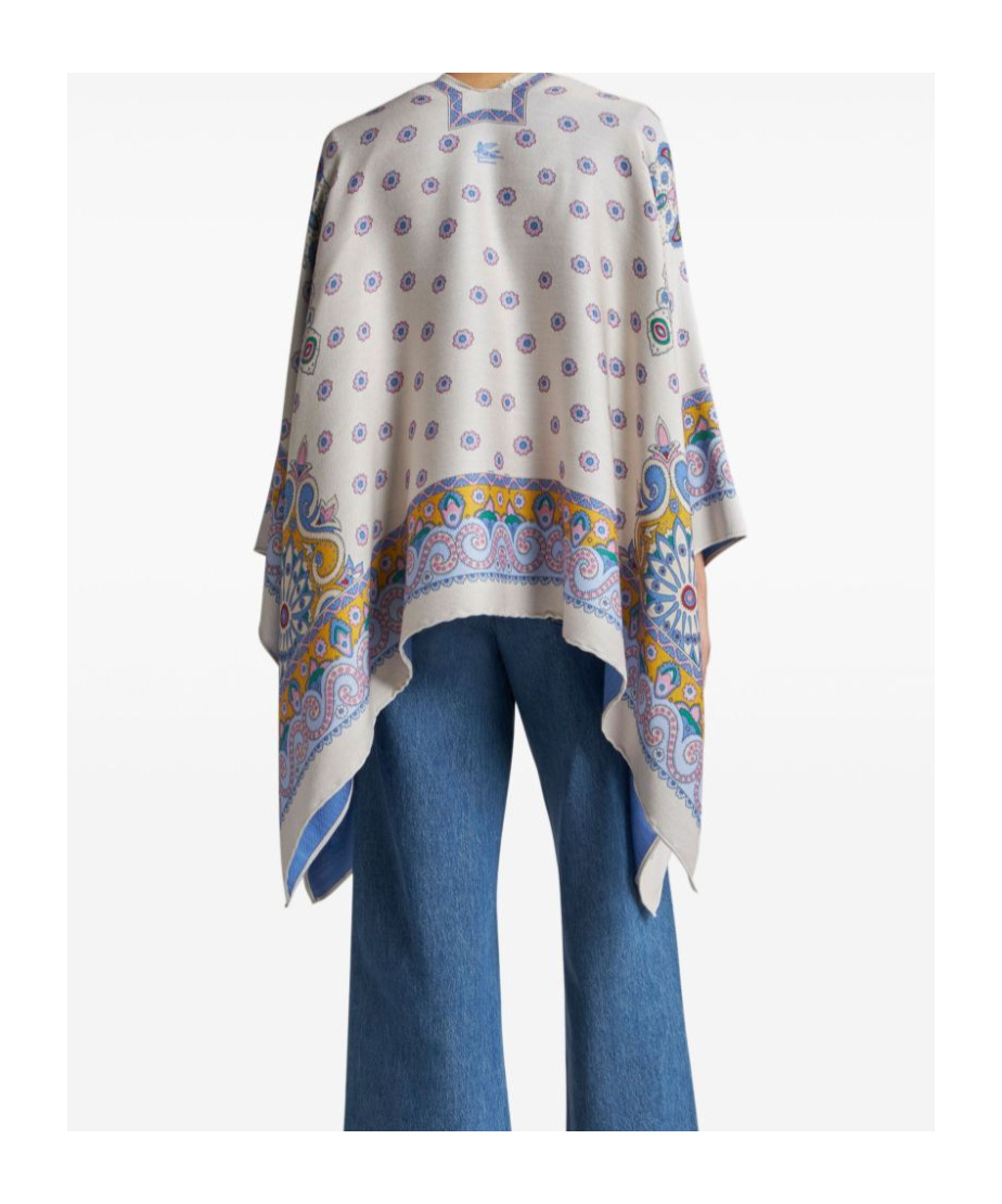 Etro Jacquard Pattern Shawl In Gray