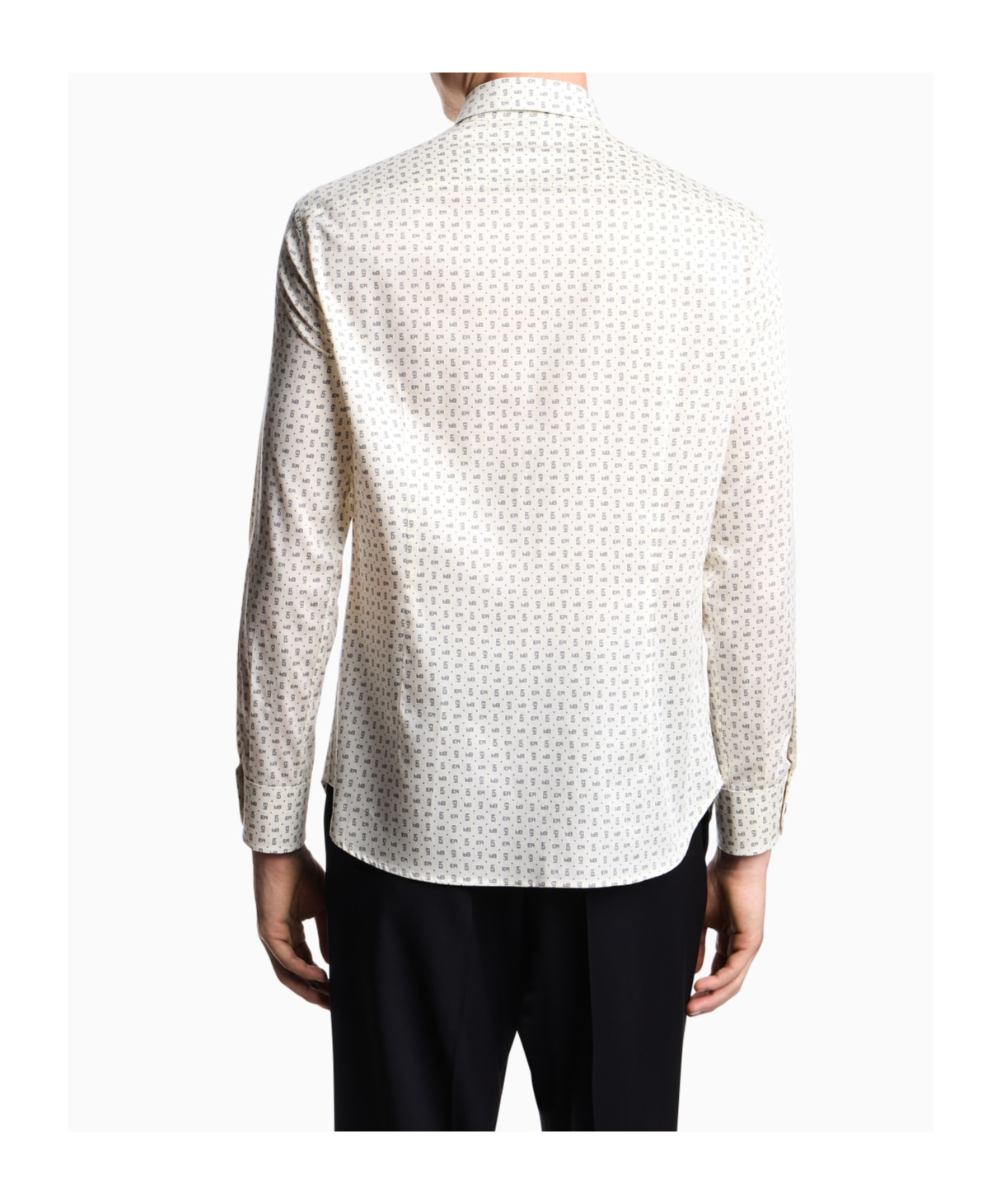 Emporio Armani Long Sleeve Shirt In White