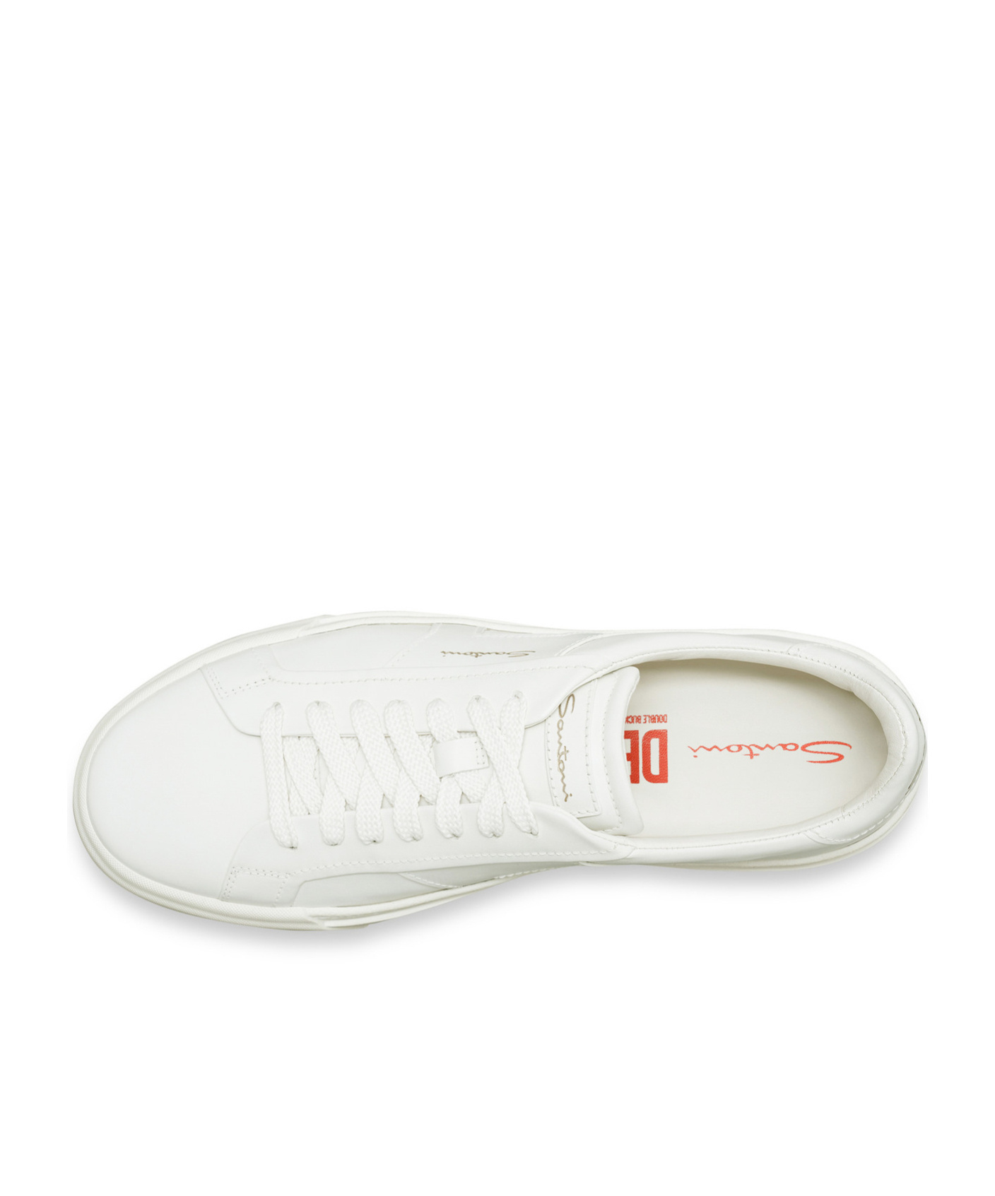 Shop Santoni Double Buckle Low-top Sneakers In White