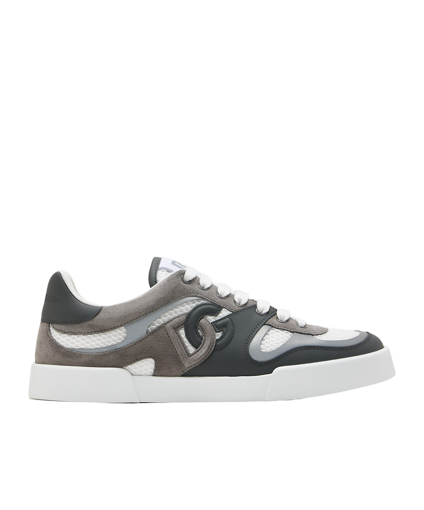 Dolce & Gabbana Strobel Portofino Light Sneaker In Calfskin In White