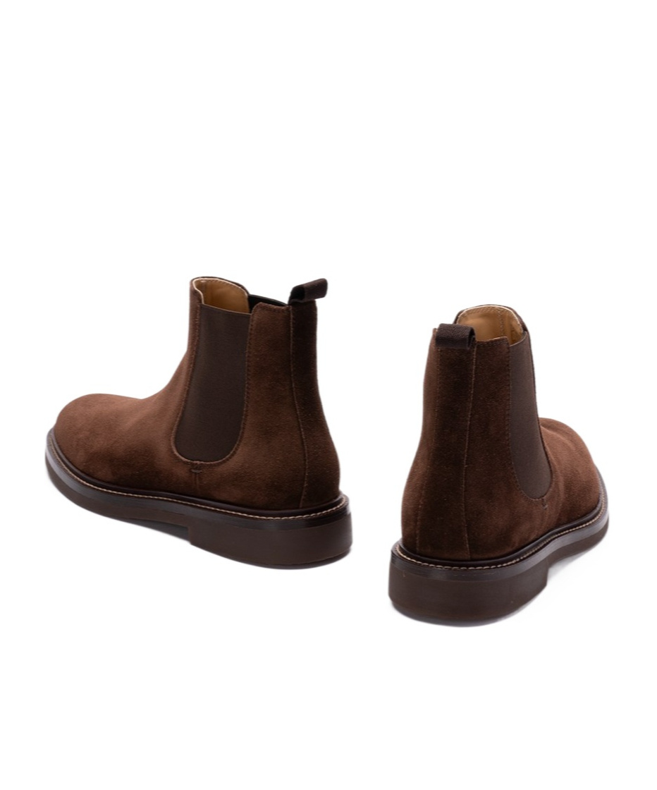 Brunello Cucinelli Panelled Suede Ankle Boots In Black