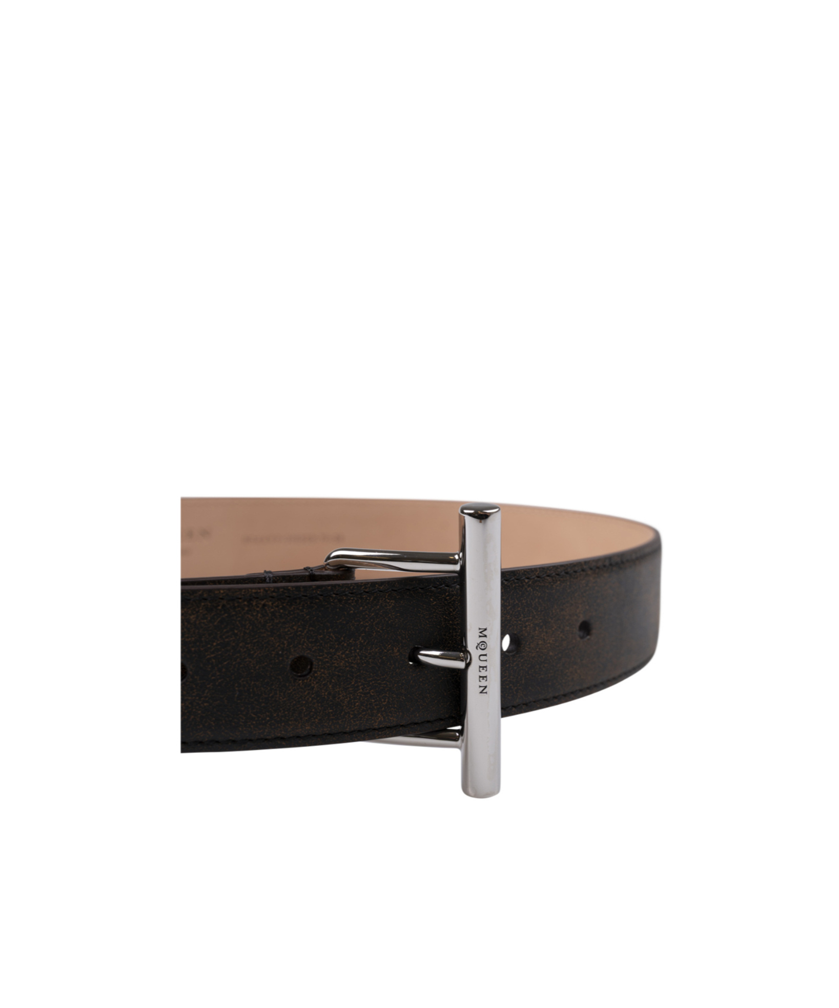 Alexander Mcqueen Pin Buckle Belt In Black