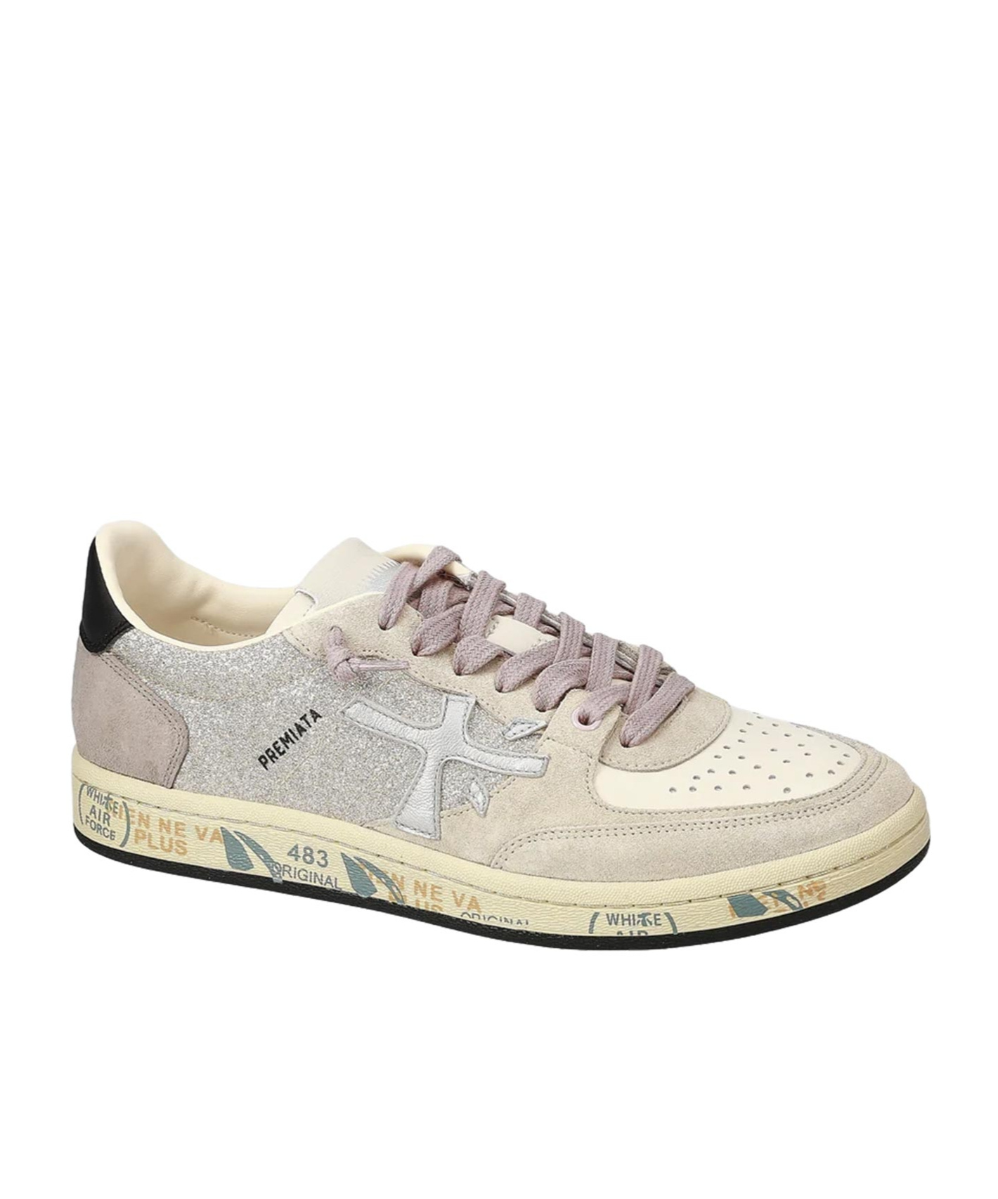 Premiata Lace-up Low-cut Casual Shoes In Nude