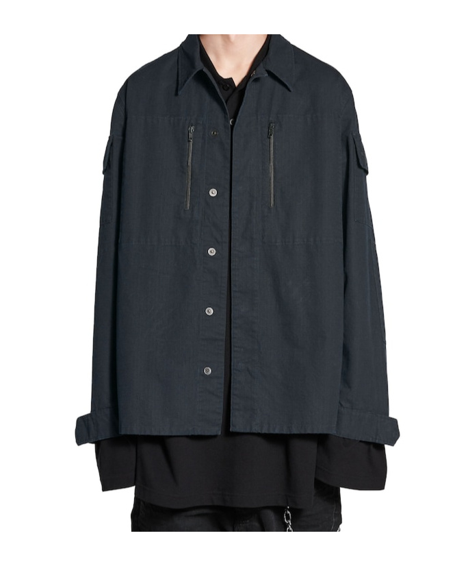 Balenciaga Long-sleeved Shirt In Black