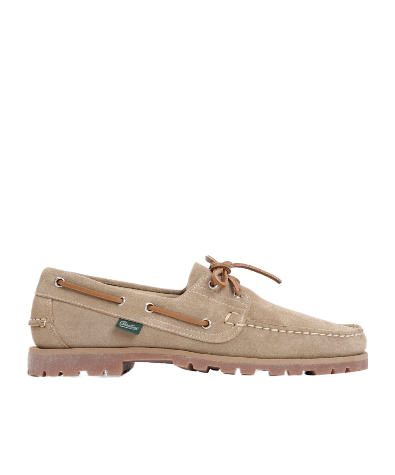 Paraboot Malo Round Toe Lace-up Loafers In Nude