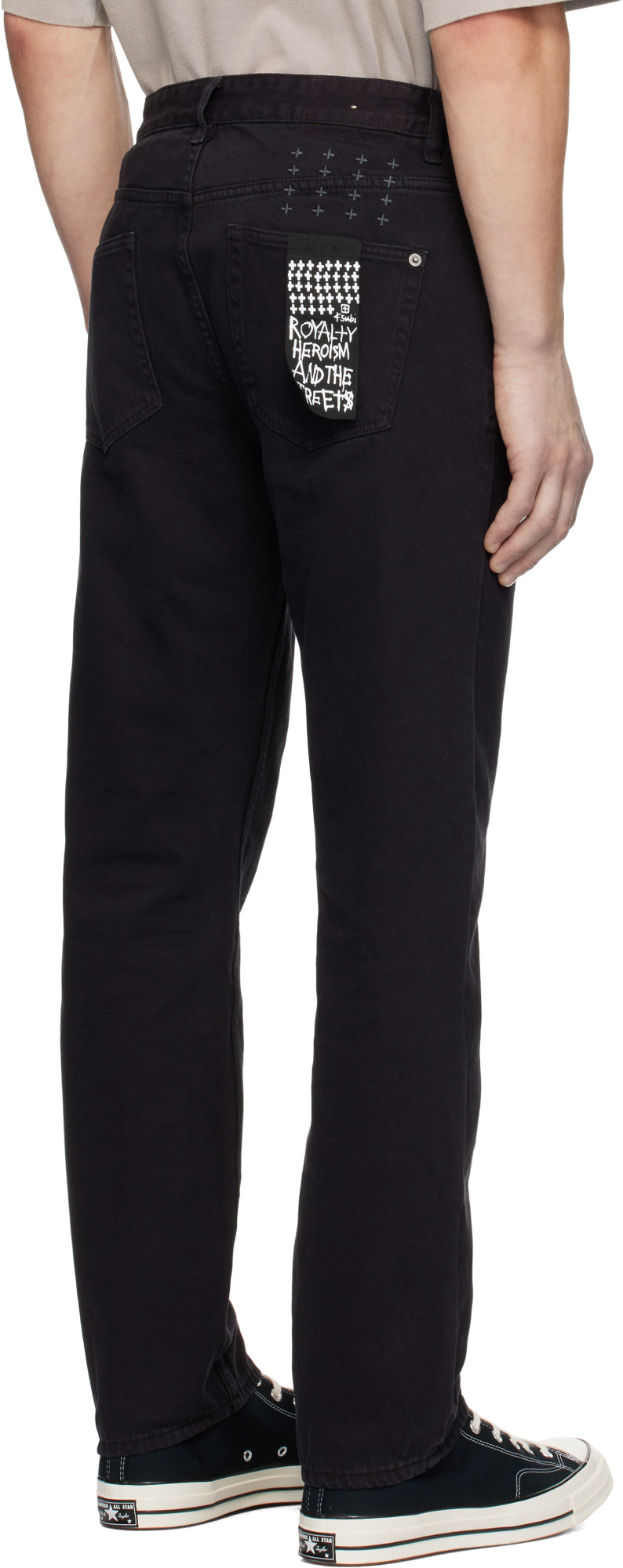 Shop Ksubi Hazlow Ghosted Jeans In Black