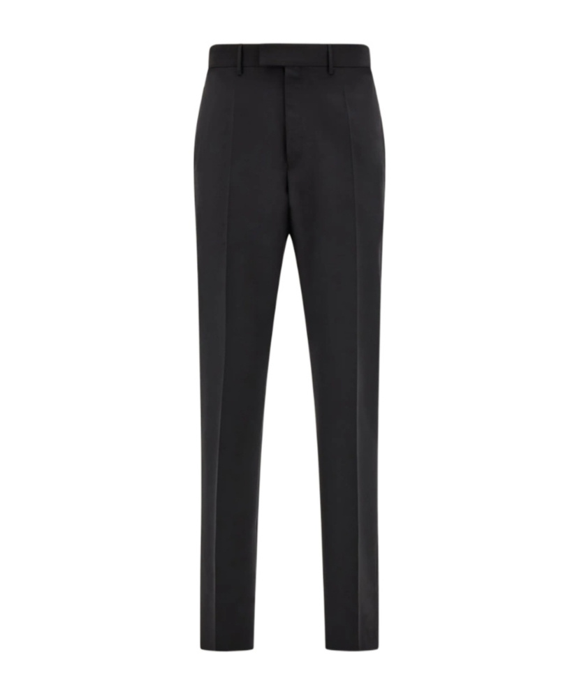Ferragamo Cotton Canvas Pants In Black