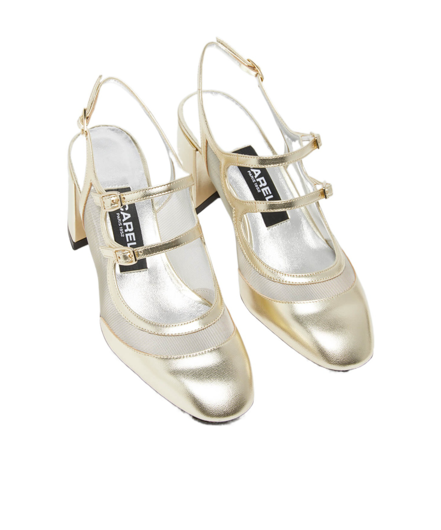 CAREL PARIS BROKEN-HEEL MARY JANE SANDALS 