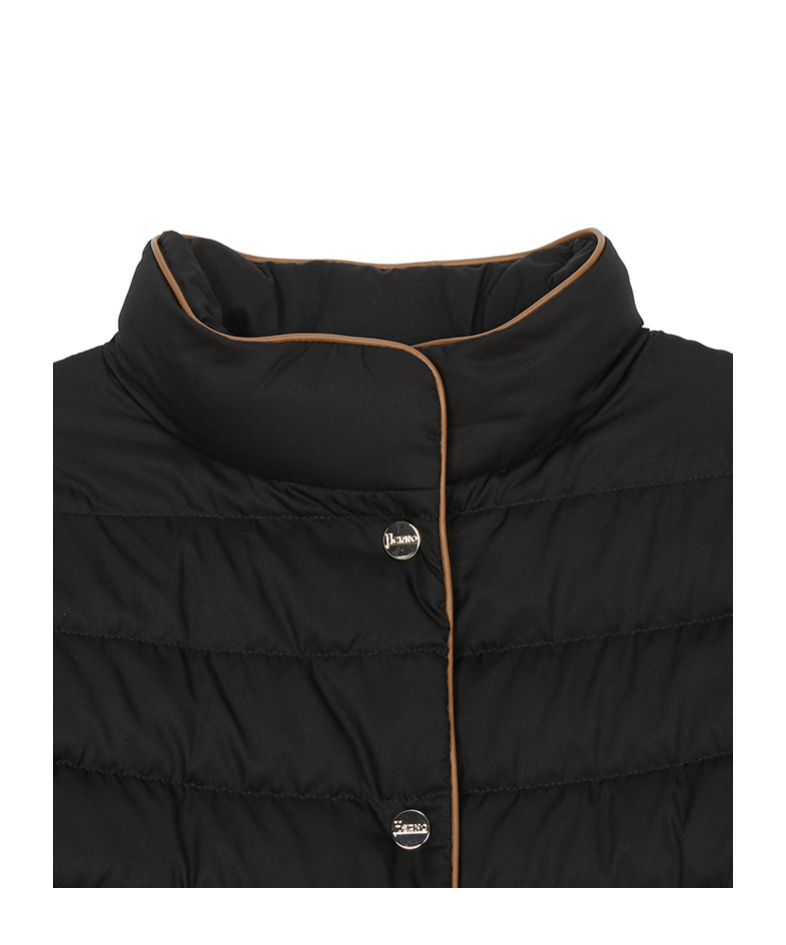 Herno Long-sleeved Down Jacket In Black