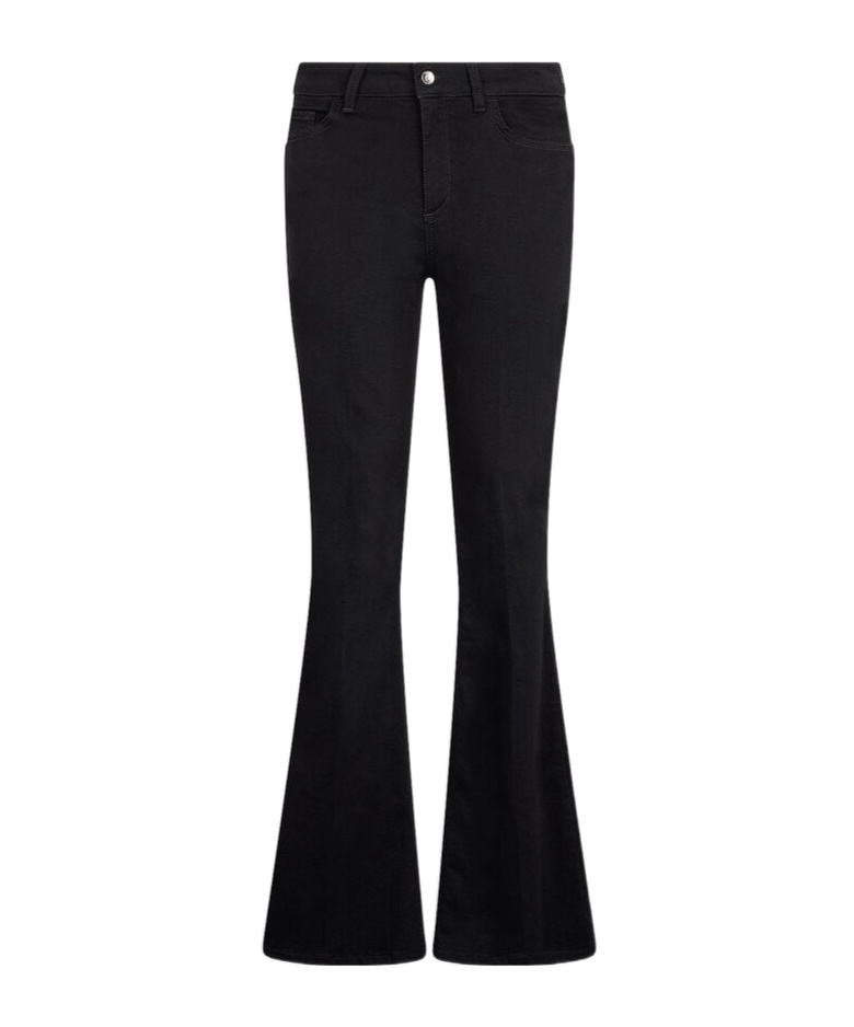 Shop Liu •jo Flared Jeans In Black
