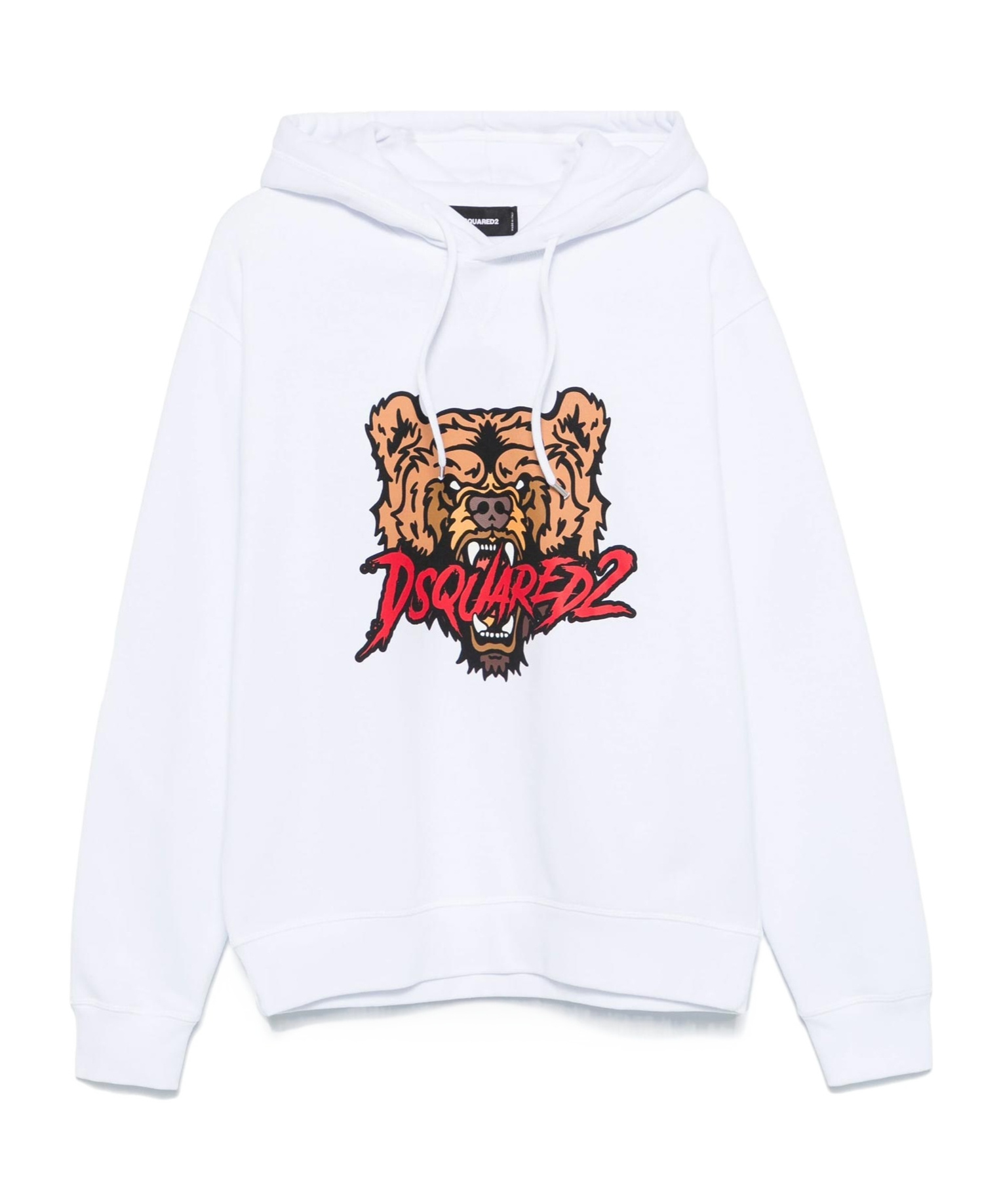Dsquared2 Bear Logo Cool Fit Hoodie Sweatshirt In White