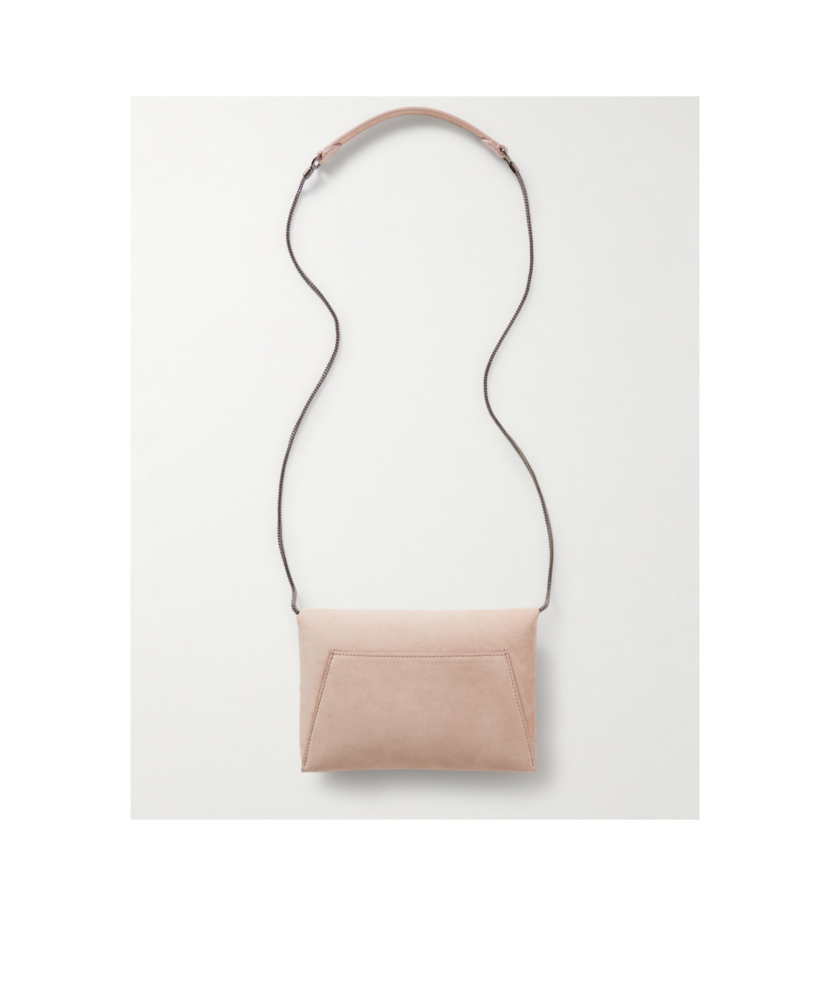 Shop Brunello Cucinelli Envelope-style Leather Clutch Bag In White