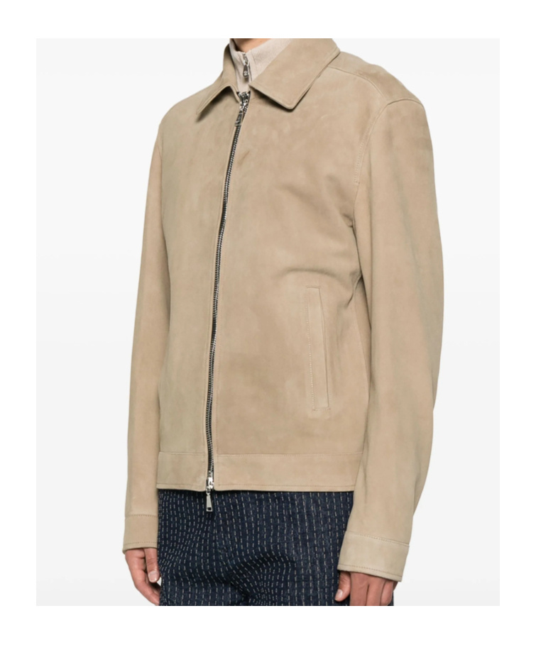Tagliatore Neutral Leather Jackets