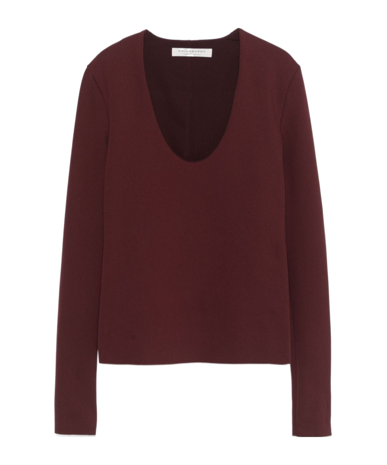 Philosophy Di Lorenzo Serafini Long-sleeved T-shirt In Brown