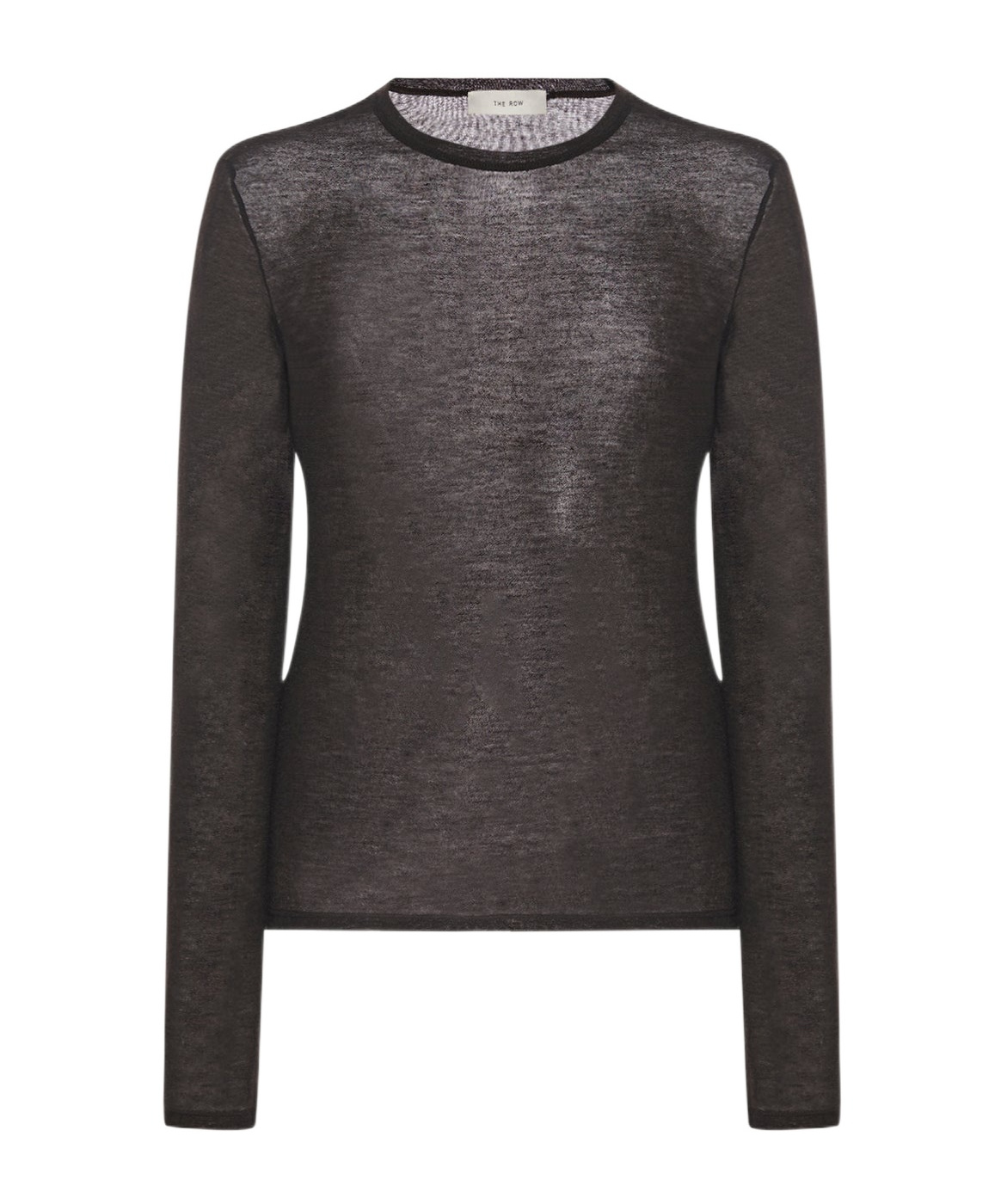 The Row Cashmere Long-sleeved Sweater In Brown