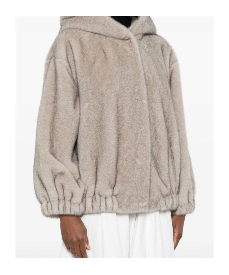 Antonelli Kapuzenjacke Mit Elastischem Saum In Brown