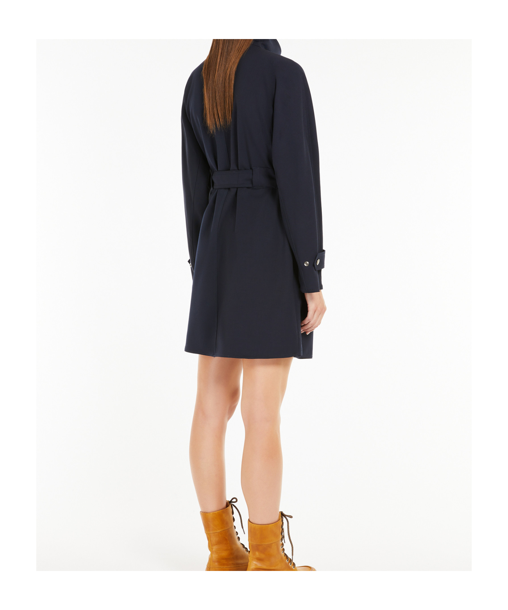 Weekend Max Mara Wool Gabardine Dress In Black