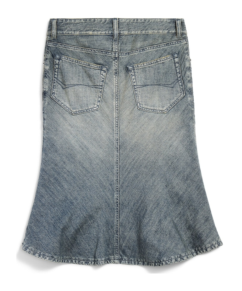 Balenciaga Women's Godet Midi Skirt In Blue In Blue