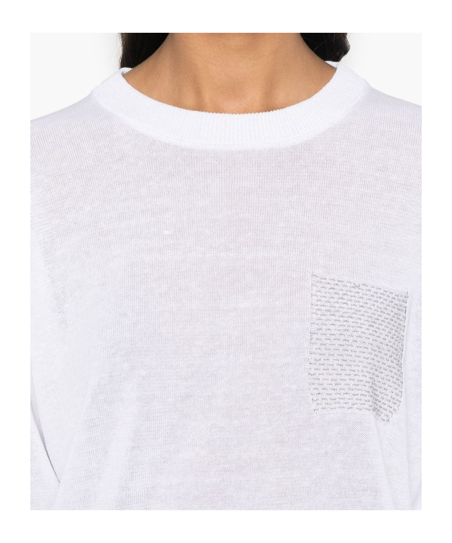 Shop Peserico Long-sleeved Sweater In White