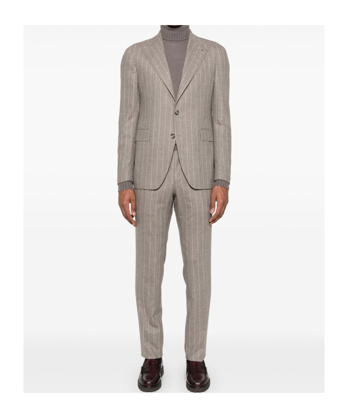 Drumohr Cashmere Roll-neck Sweater In Gray