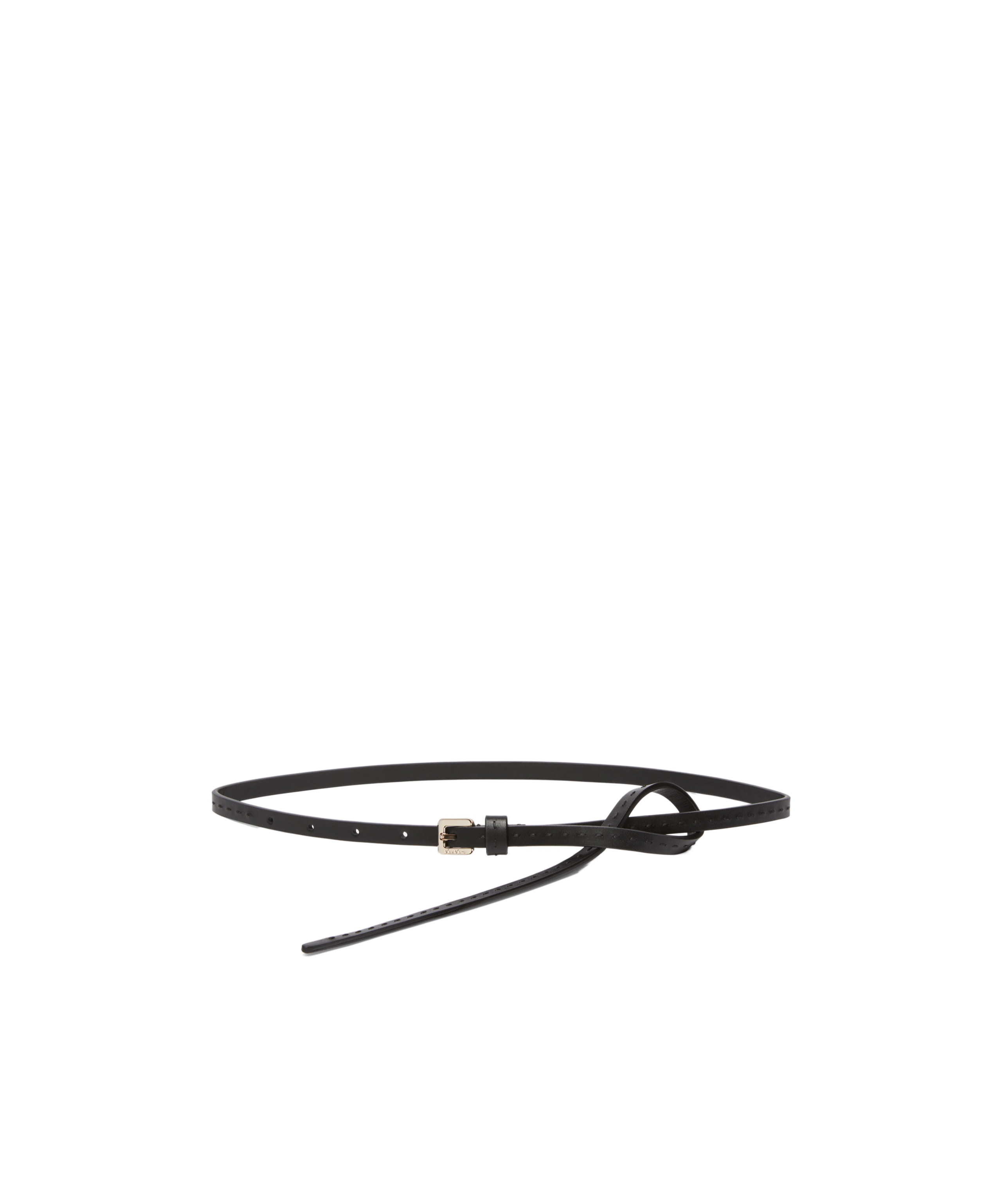 Max Mara Natural Leather Belt In Black