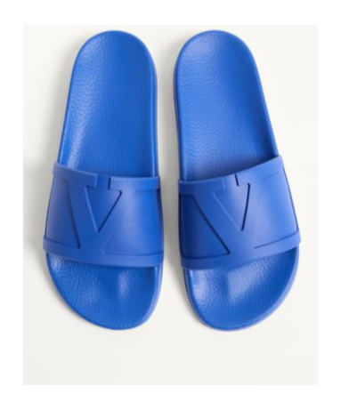 Valentino Garavani Men Coolside Pool Slides In Blue