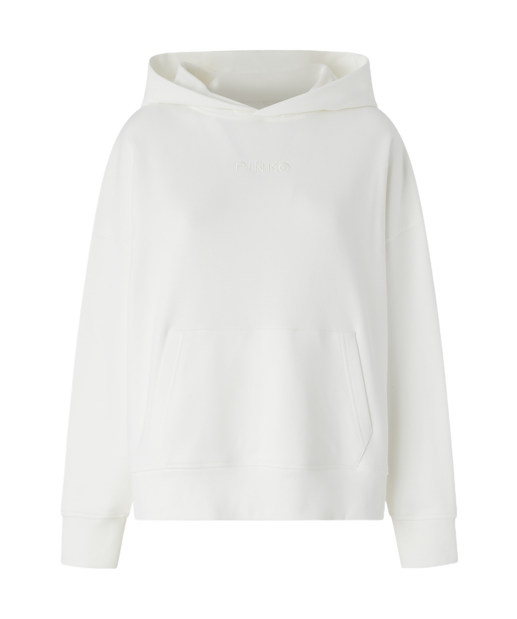Pinko Hoodie With Logo Embroidery In White
