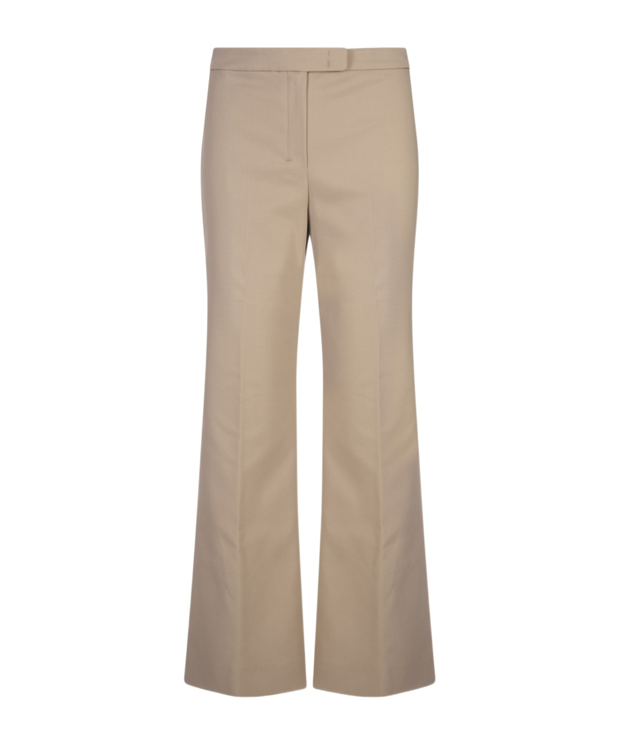 Max Mara Micro Trumpet Casual Pants In Nude