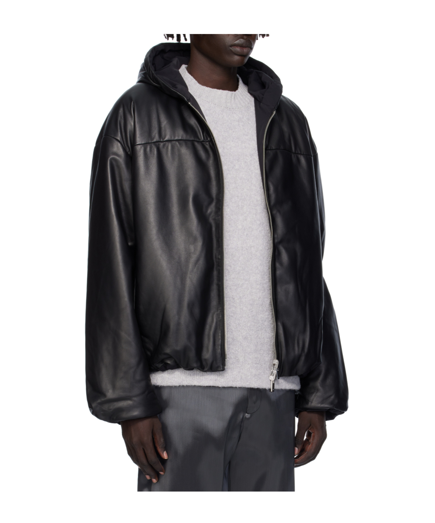 Heliot Emil Paralax Double-faced Leather Jacket In Black
