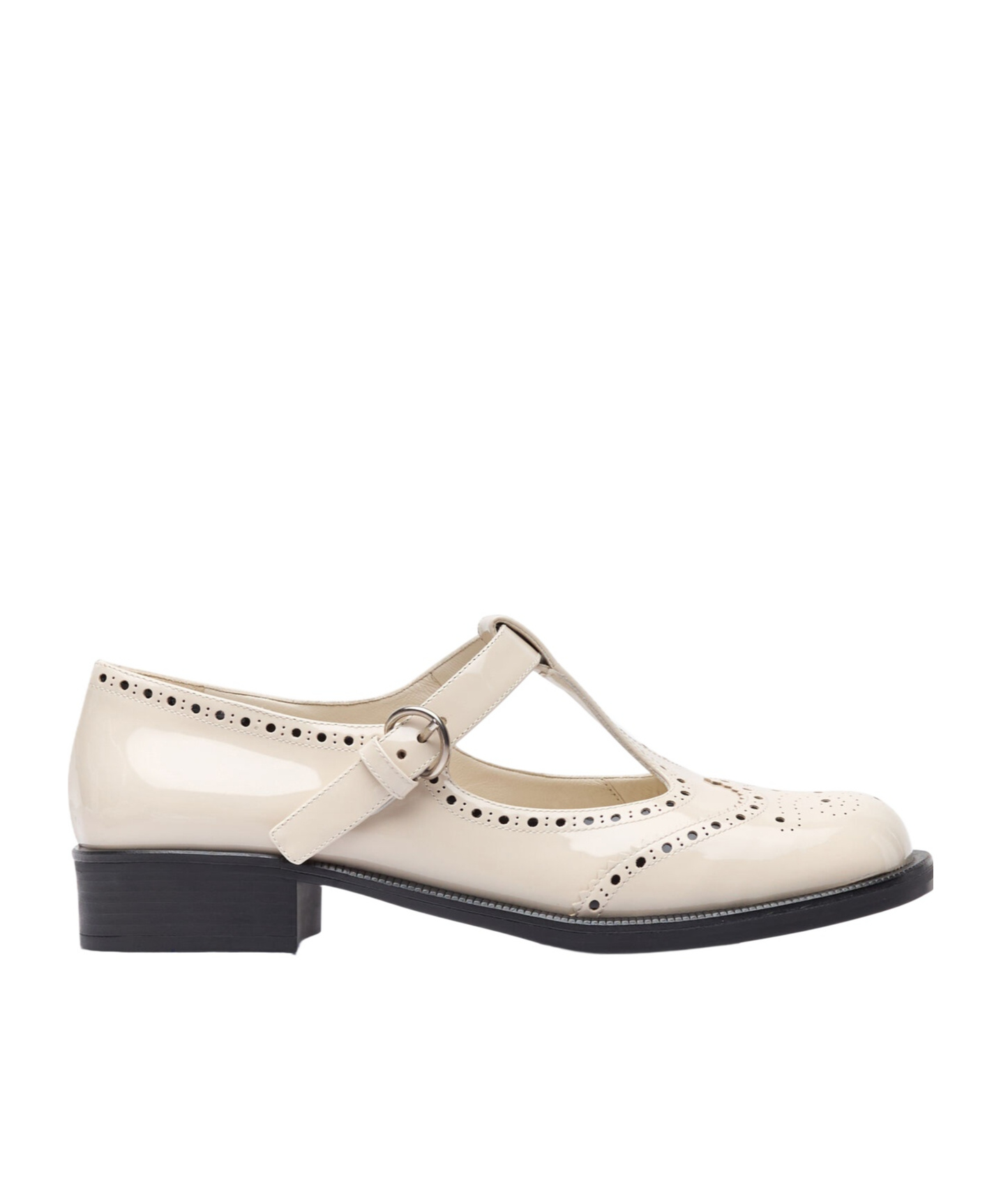 Miu Miu Women Patent Leather Mary Jane Shoes In Nude