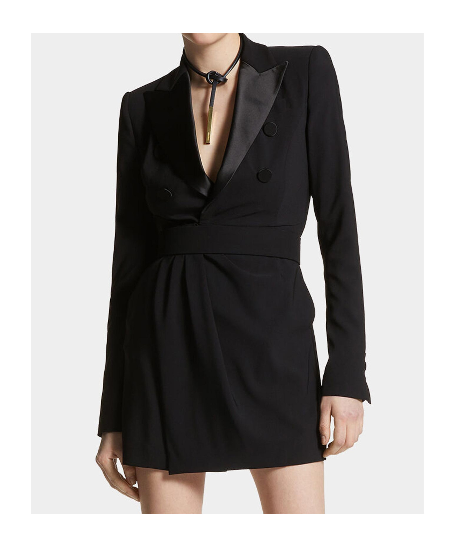 Dsquared2 Double-breasted Mini Dress In Black