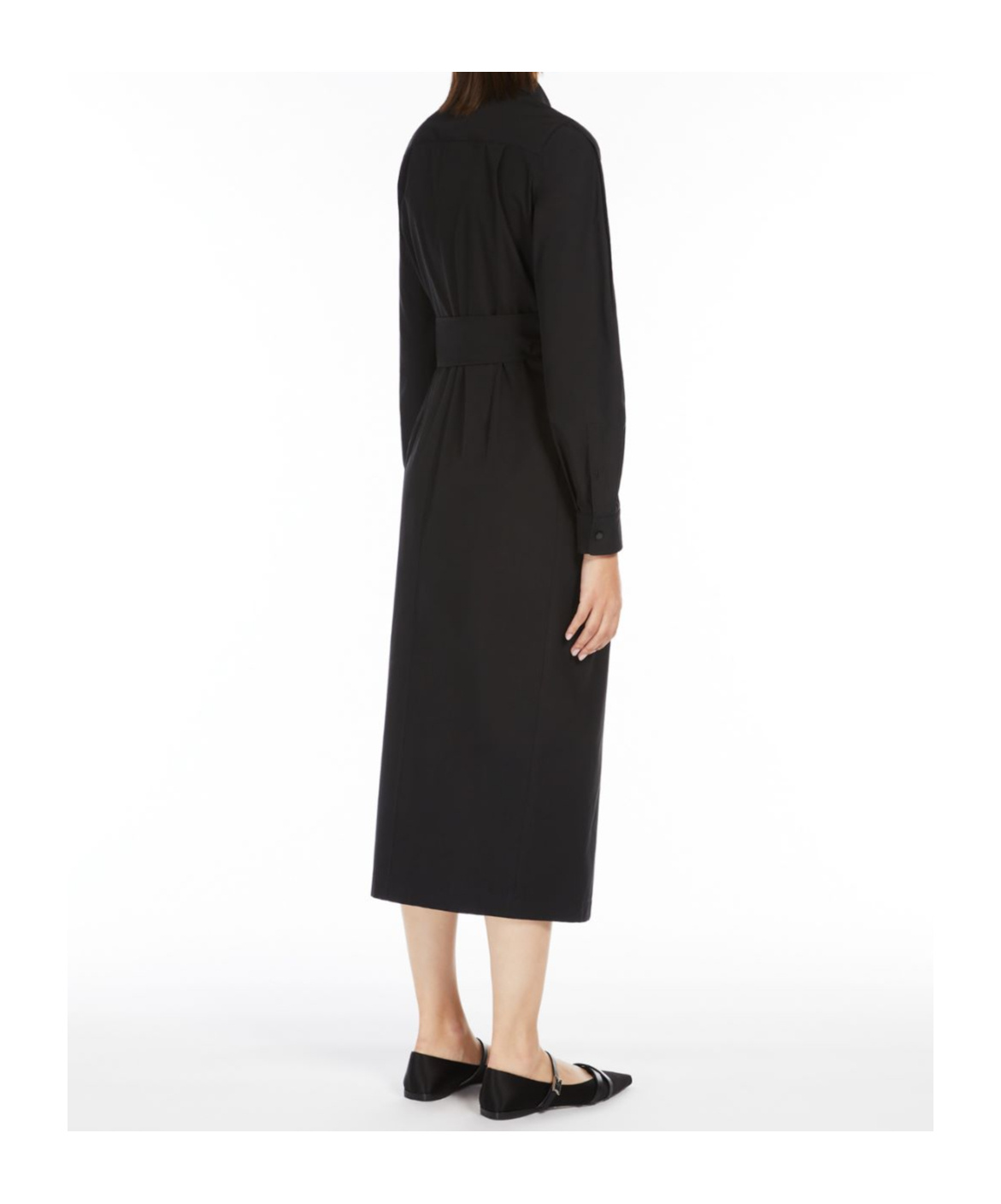 Max Mara Agrume Wrap Long-sleeved Dress In Black