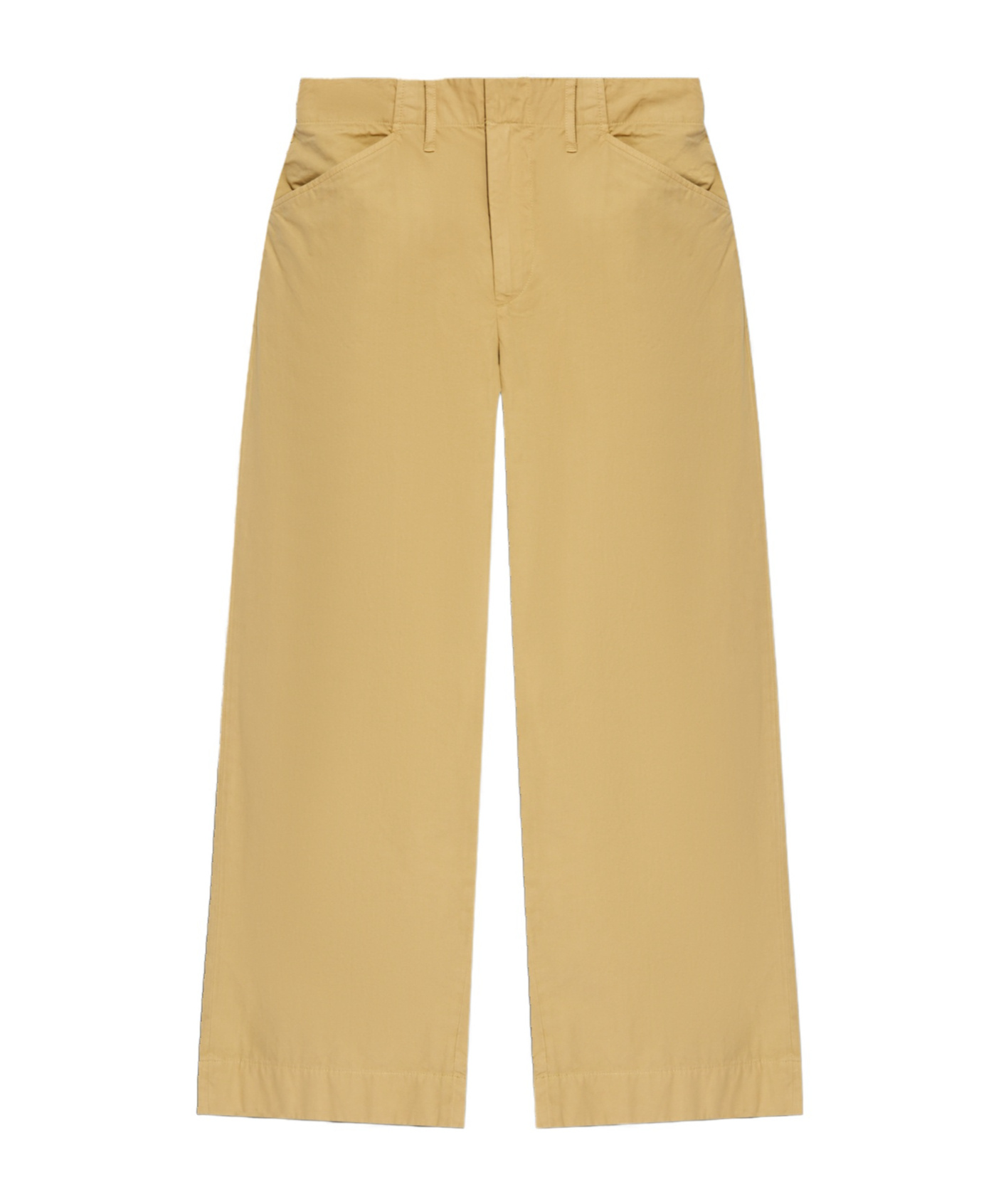 Rag & Bone Cotton-twill Cropped Trousers In Nude