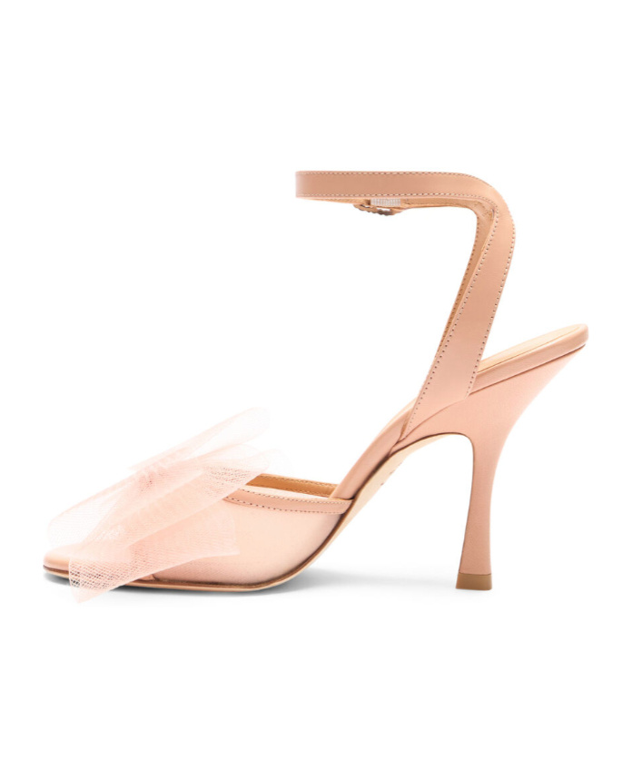 Stuart Weitzman 100mm Blushing Bow Sandals In Nude