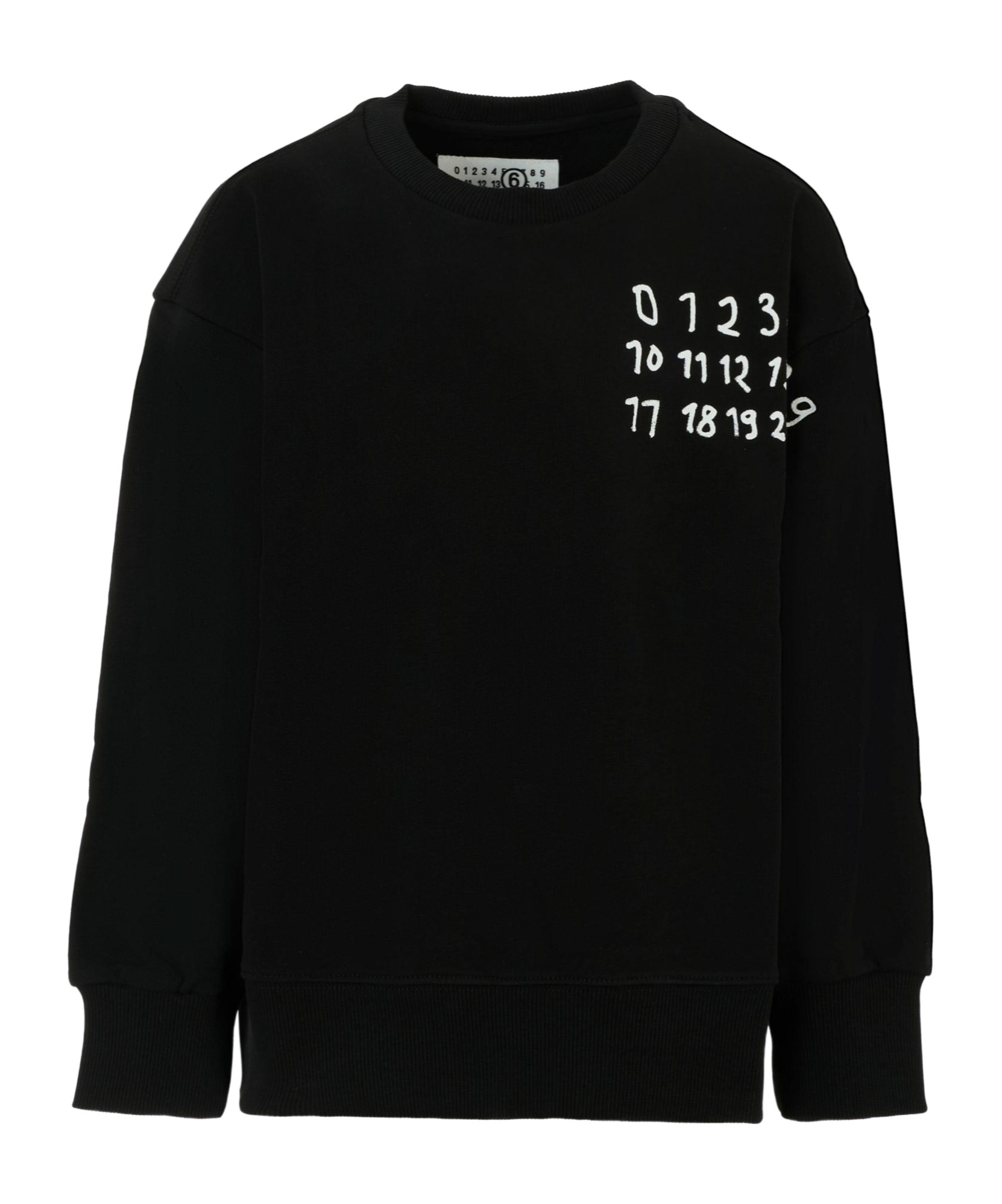 Mm6 Maison Margiela Black Sweatshirt For Kids With Logo In Black