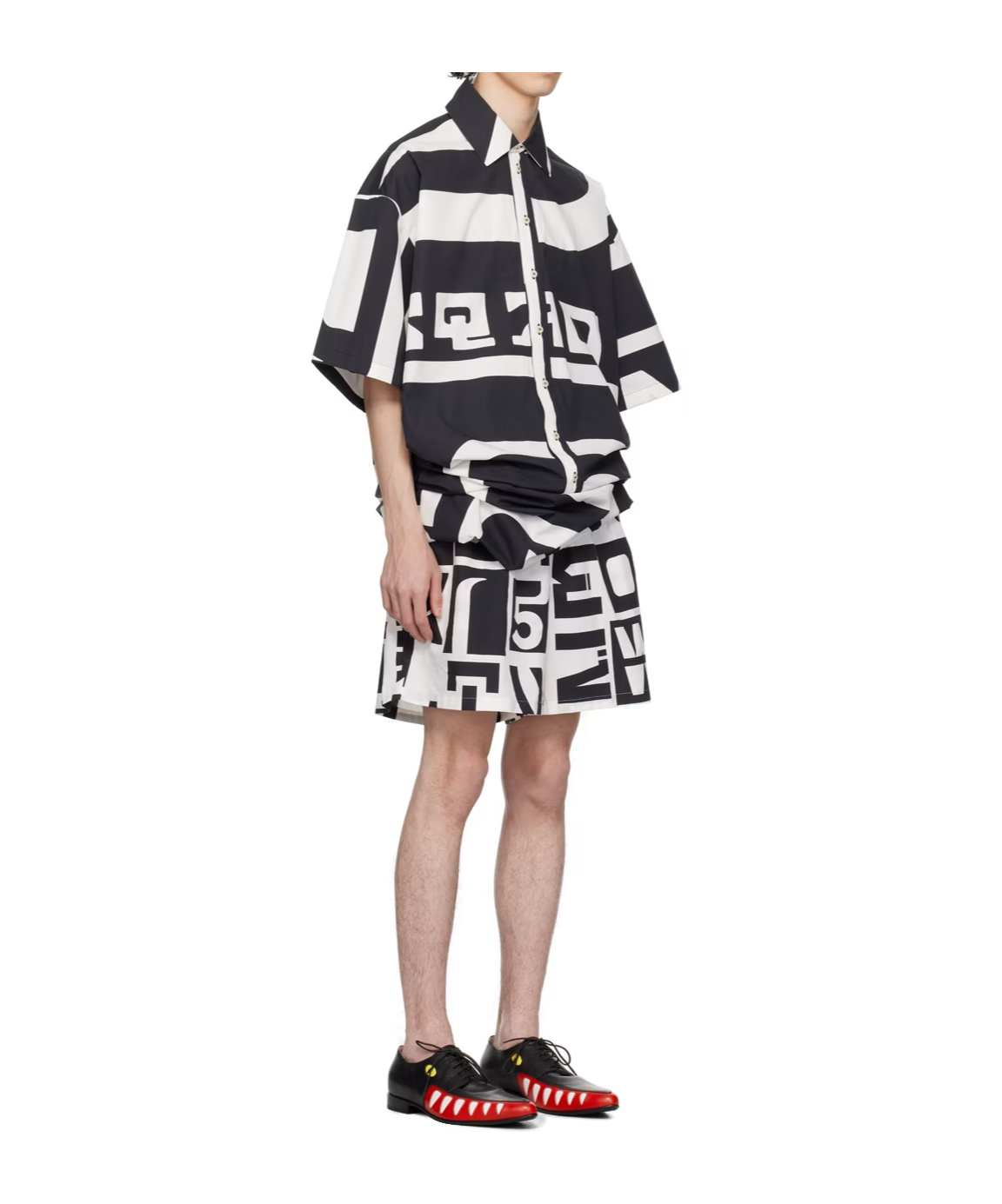 Walter Van Beirendonck Shirt Combi Shorts Playsuit In Multi