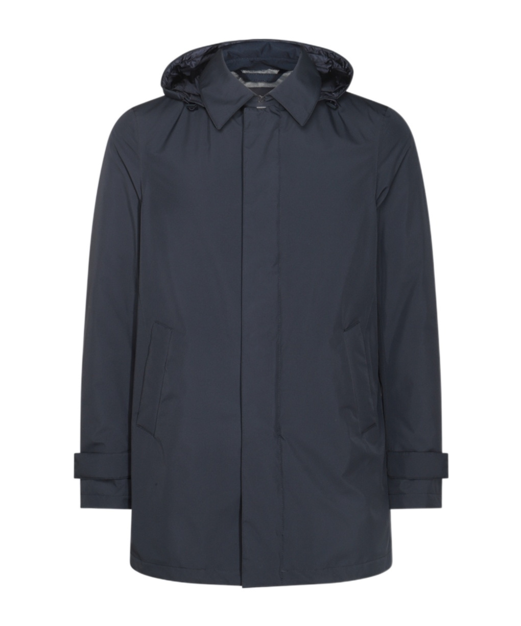 Herno Detachable-hood Down Coat In Black