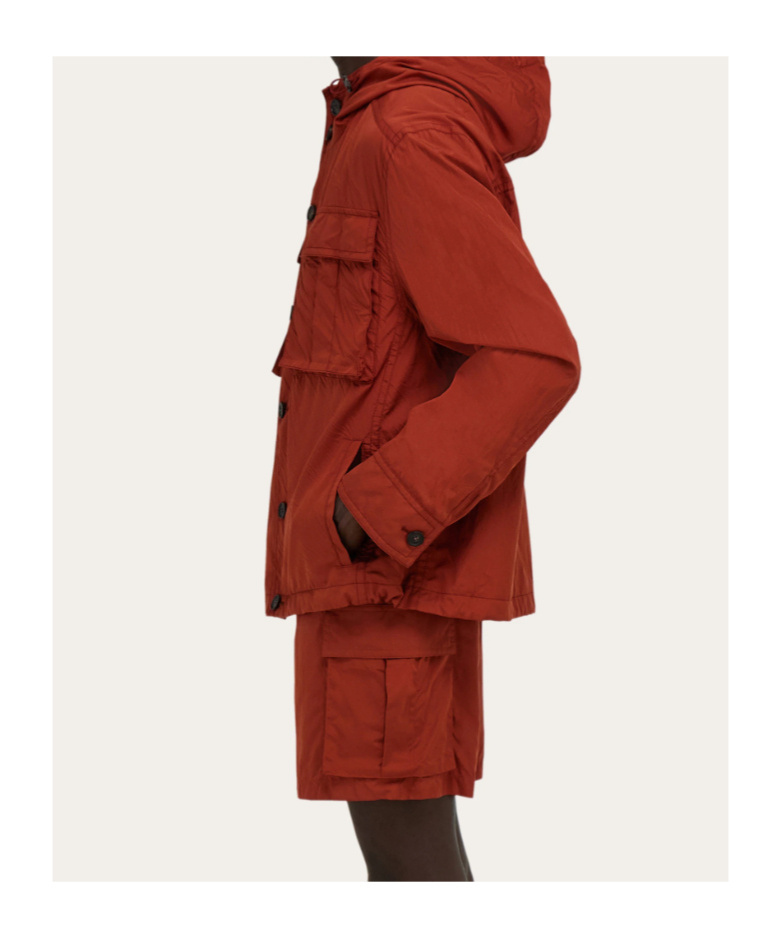 Ferragamo Hooded Jacket In Red