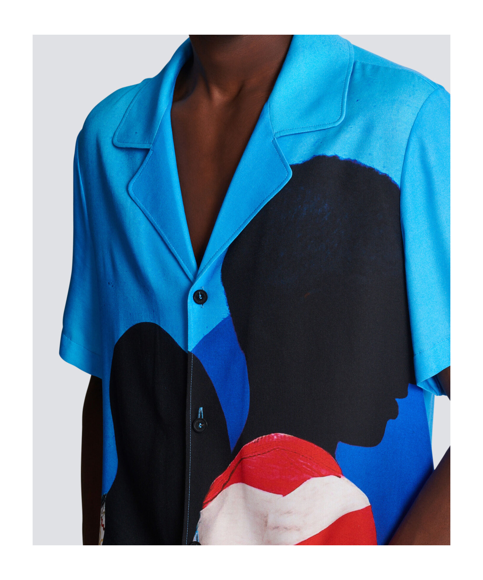 Balmain Short-sleeved Pajamas Shirt In Blue