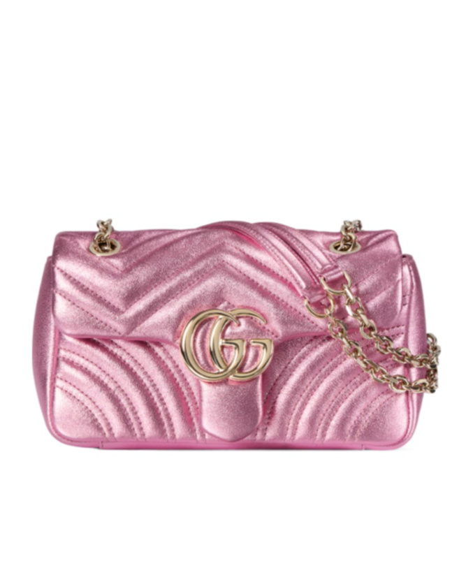 Gucci Gg Marmont Small Shoulder Bag In Pink