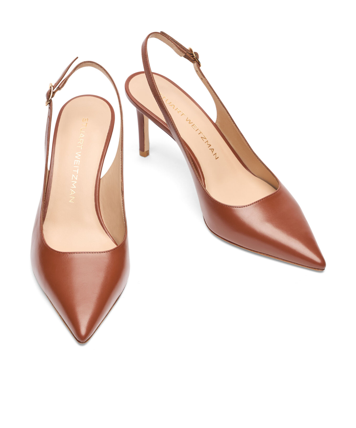 Stuart Weitzman Stuart Power Slingback 75 In Brown