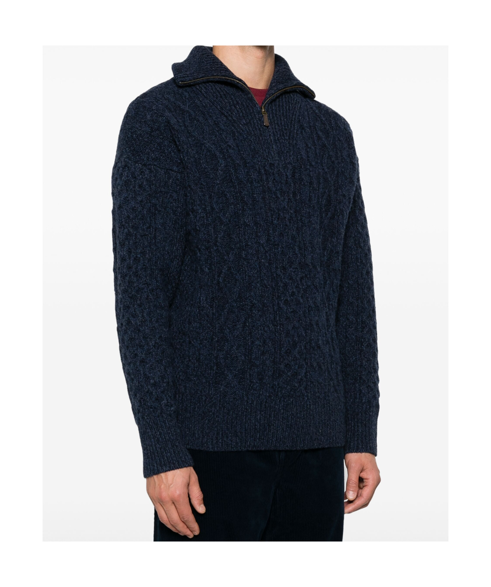 Shop Polo Ralph Lauren Half-zip Sweater In Black