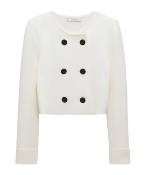 Dorothee Schumacher Sharp Ambition Wool-blend Jacket In White