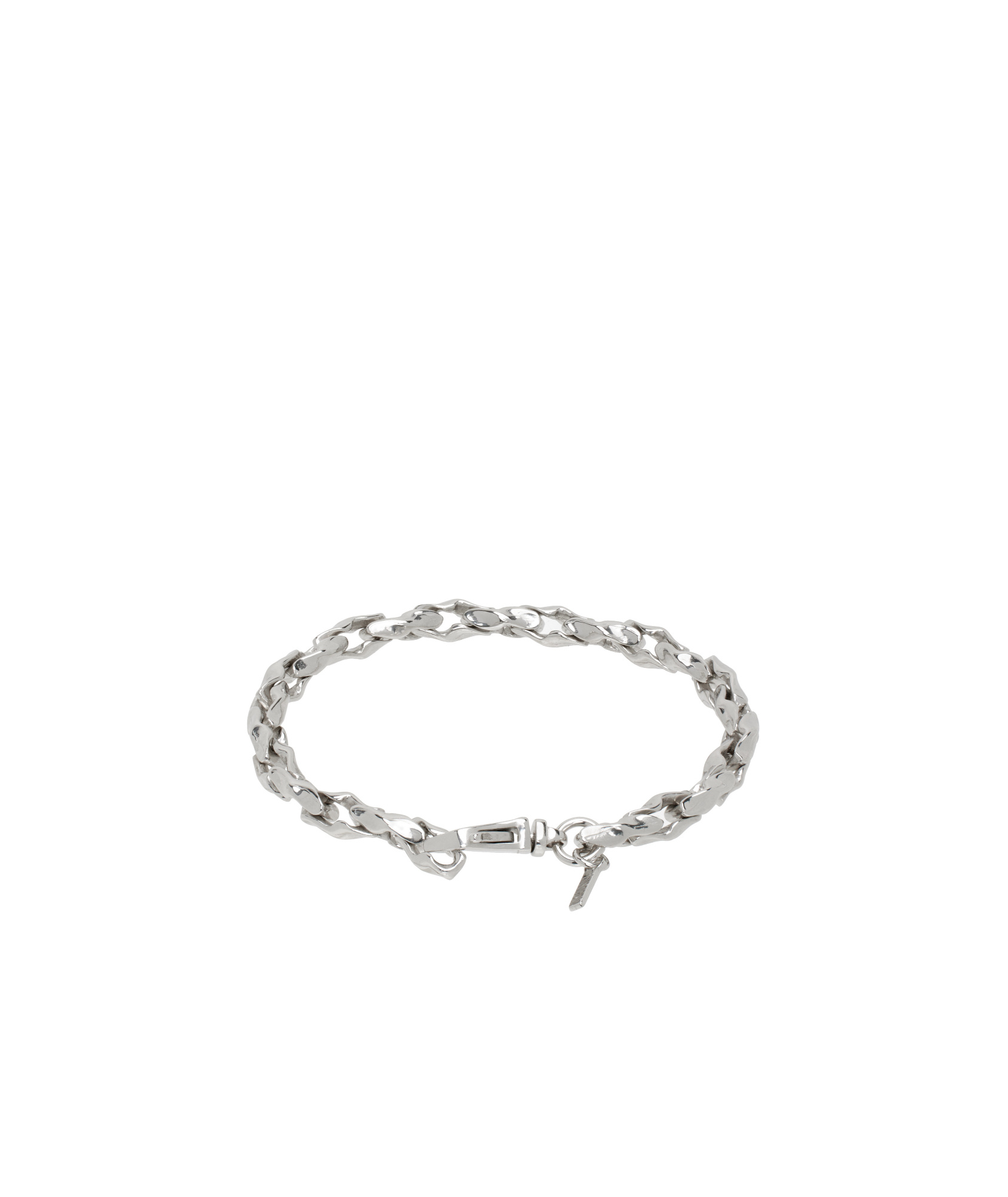 Emanuele Bicocchi Hammered Bracelet In Gray
