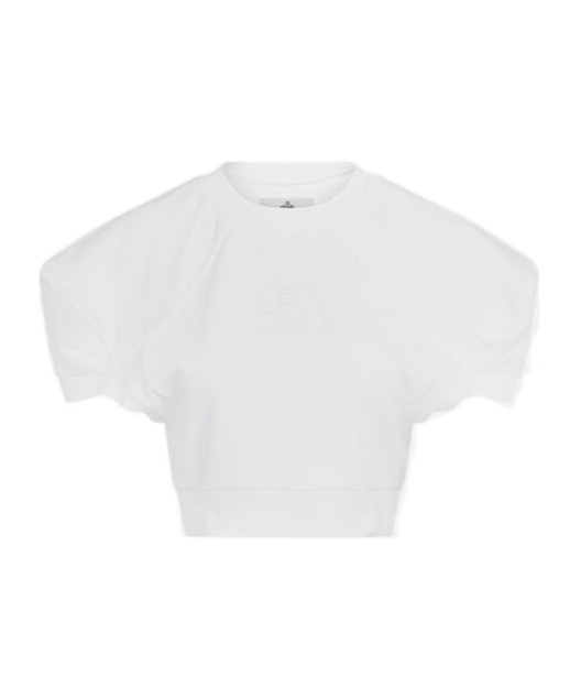 Shop Vivienne Westwood Cropped Football T-shirt In White