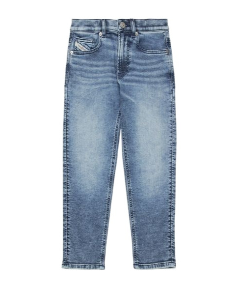 Diesel D-lucas Mid-rise Tapered Jeans In Light Blue
