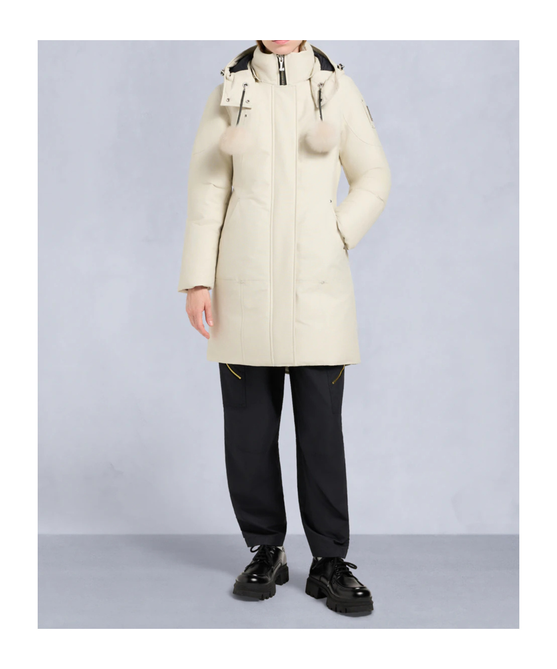 Moose Knuckles Stirling Parka Lds Outerwear In White