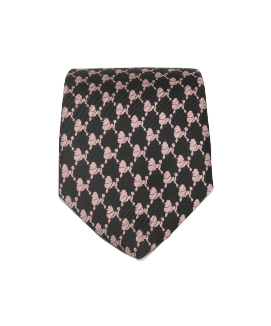 Mulberry Logo Pointed Tie In Black