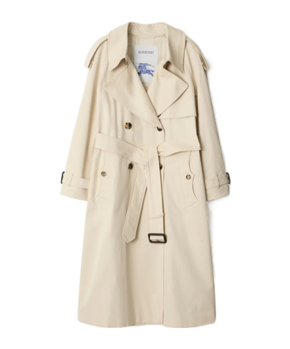 Burberry Light Beige Cotton Fitzrovia Trench Coat In Neutral