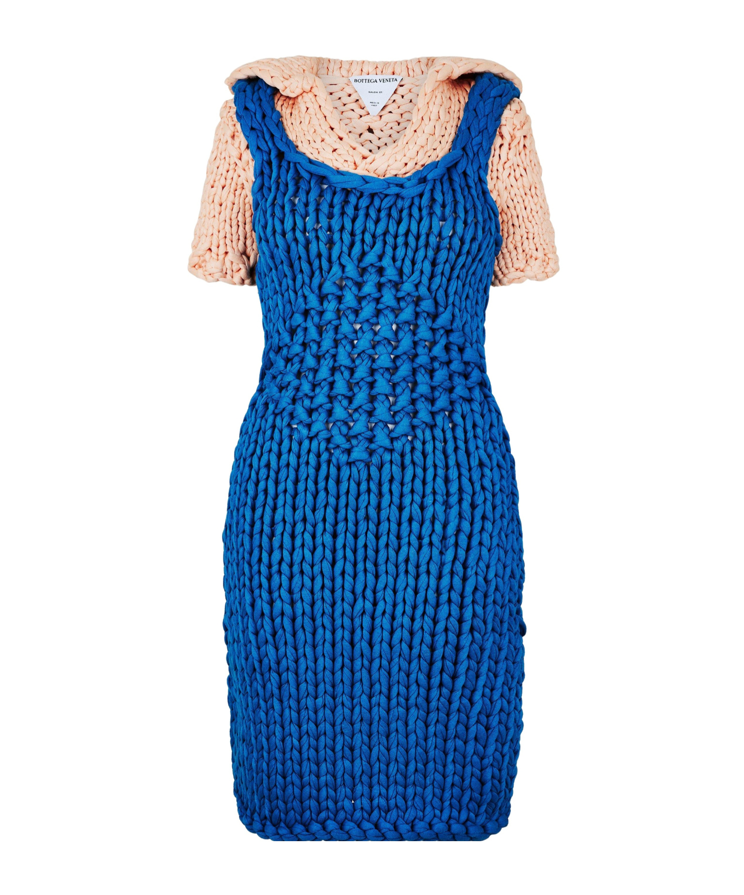 Bottega Veneta Knitted Dress In Blue